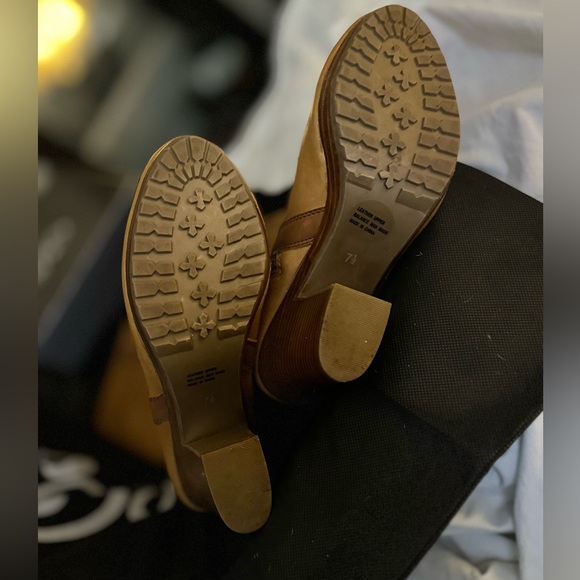 Vintage NEW Women's Seychelles Manchester Work Tan Leather Boots, Size 7 1/2 - Picture 16 of 16